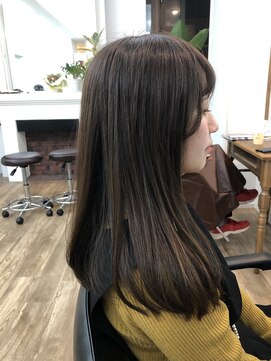 アメリ(Ameri) -Ameri-ワンカールミディ　×   ダークベージュ