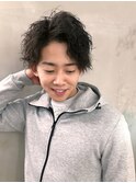 【ブラウン/ショート/メンズカット】#Ameri  #上本町