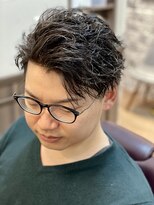 ミリオンバックス 上野(Million Bucks)&nbsp;かきあげツイストスパイラルパーマ<理容室>[シェービング/上野]