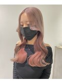韓国アイドル級ブリーチ塗り分けカラー