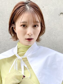 ネリー 銀座(NERIE) くびれレイヤーエモージュ前髪ミディアムボブ小顔カット