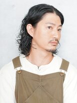 にもう&nbsp;メンズロング × スパイラルパーマ