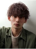 メンズパーマスパイラルパーマツーブロックマッシュ