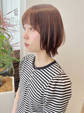 ケーツー あべのキューズモ－ル店(K-two) ショートボブ*切りっぱなしボブ*くびれボブ*透明感カラー*前髪