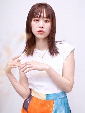 イル(ill) 切りっぱなし ミディアムボブ イルミナカラー 髪質改善