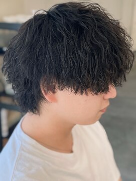 バース バイ ハピネス(BIRTH by happiness) 奈良men's縦落ちツイストスパイラルパーマウルフ