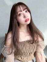 アルバム 銀座(ALBUM GINZA) ロングおくれ毛顔周りレイヤー美髪韓国ヘア_F30495