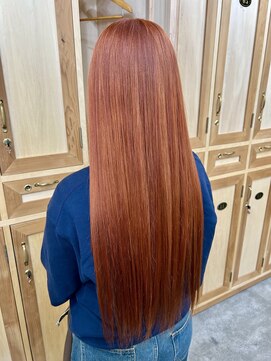 ユイマァル 倉敷店(YUIMARL) オレンジ×サラサラロング