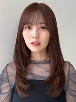 ノイカーム(noi Calm) 顔周りレイヤーカットくびれヘアミルクティーベージュカラー