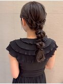 ヘアセット/前髪カット/ヘアアレンジ/韓国風/グレージュ