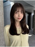 ブラウンベージュ/顔まわりカット/顔まわりレイヤー/艶髪