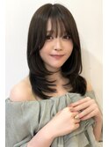 似合わせレイヤーカット前髪顔周りカット大人美人