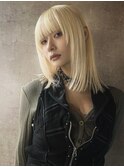 レイヤーカット/ウルフ/ホワイトブロンド/外ハネボブ/美髪