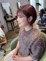 ヘアースパリゾート リアン 燕三条店(Lien)&nbsp;丸みショート_レッドブラウン_