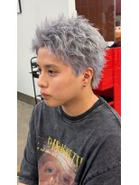 リップス 吉祥寺店 (LIPPS) ホワイトシルバーアッシュスパイキーショート