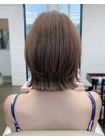 ディフィーノ 赤坂(DIFINO)&nbsp;大人ガーリー/ミディアムレイヤーカット/くびれボブ/ベージュ