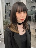 【レイヤーカット】韓国ヘア顔まわりカットロングレイヤー堀江
