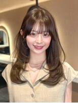 ベル 新宿店(Vel)&nbsp;艶髪暗髪ダークグレージュレイヤーカットアイドル風前髪