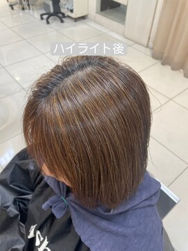 アッシュ 北千住店(Ash) 白髪ぼかしハイライト×髪質改善縮毛矯正