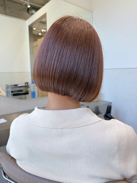 キュア 池袋(CURE) 8トーン透明感ピンクベージュ×ショートボブ×髪質改善 #061