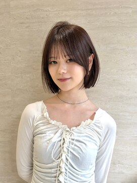 パルス ヨコハマ(PULSE yokohama) 横浜丸顔面長タッセルボブレイヤーボブ切りっぱなし くびれボブ