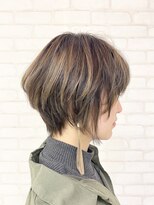 ビス ヘア アンド ビューティー 西新井店(Vis Hair＆Beauty)&nbsp;20代30代大人可愛い前下がりショートハイライトアッシュベージュ