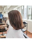 外ハネボブ×スモーキーベージュ