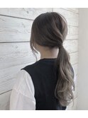 【Bellecoupes】透け感ベージュ ナチュラルヘアアレンジ