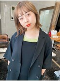 プツッとボブ×王道ベージュ