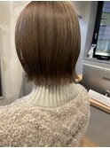 ▲外はねボブ×カーキグレージュ▲