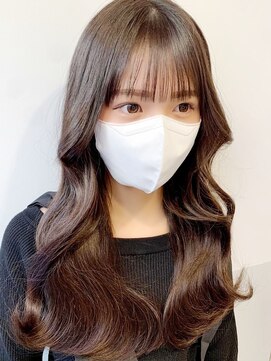 ラルム 新宿(LARME) 韓国前髪顔周り×チェリーブラウンフェミニン【新宿/髪質改善】