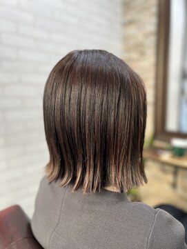 アトリエナガノ(atelier nagano) ショートボブ/ニュアンスカラー/ツヤ髪スタイル/ブルージュ