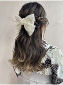卒業式、袴ヘアセット