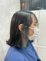 ミニム ヘアー(minim hair) 【minim×岩田】イヤリングカラー×ターコイズ