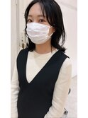 ミディアムレイヤー韓国風スタイリング×センターパート