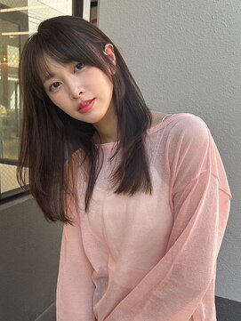 ユーフォリア 新宿通り(Euphoria) 内巻きレイヤー/セミロング/ココアブラウン