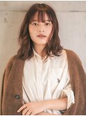ベージュカラー ミディアム 巻き髪アレンジ 髪質改善カラー 韓国