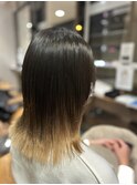艶髪 ブリーチ毛 髪質改善トリートメント 顔まわりレイヤー