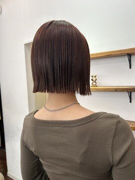 メイクス 表参道(MAKE'S omotesando) 【堀口】切りっぱなしボブ×ストレートパーマ