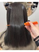 髪質改善カラー×オリーブグレージュ