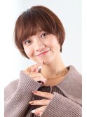 丸みが可愛いショートヘア
