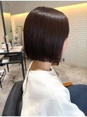 潤い艶髪/ココアブラウン/切りっぱなしボブ