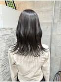 ミディアム　透け感グレージュ