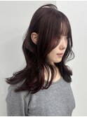 暖色カラー × レイヤーカット
