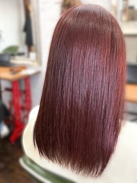 ハテナ(hatena) ブリーチなし×ワインレッド