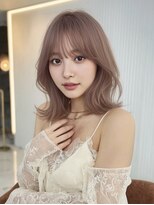 プライズ アイリス 池袋東口店(prize Iris) 池袋ミルクティーベージュ×外ハネボブ◎透明感カラー