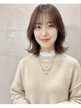 【Regarita】くびれ外ハネボブ×アッシュベージュ