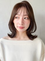 キリ 表参道(kyli)&nbsp;艶感大人ガーリーシースルーバングエアリーカール小顔カット