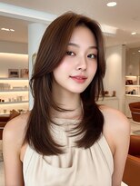 クレビアテン(CreBiA ten_)&nbsp;透明感/レイヤーカット/顔まわりカット/ブラウン/ハッシュカット