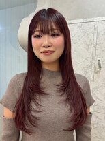 アプリ 南浦和(appri)&nbsp;レイヤーカット/ワインレッド/ダブルカラー/髪質改善/南浦和